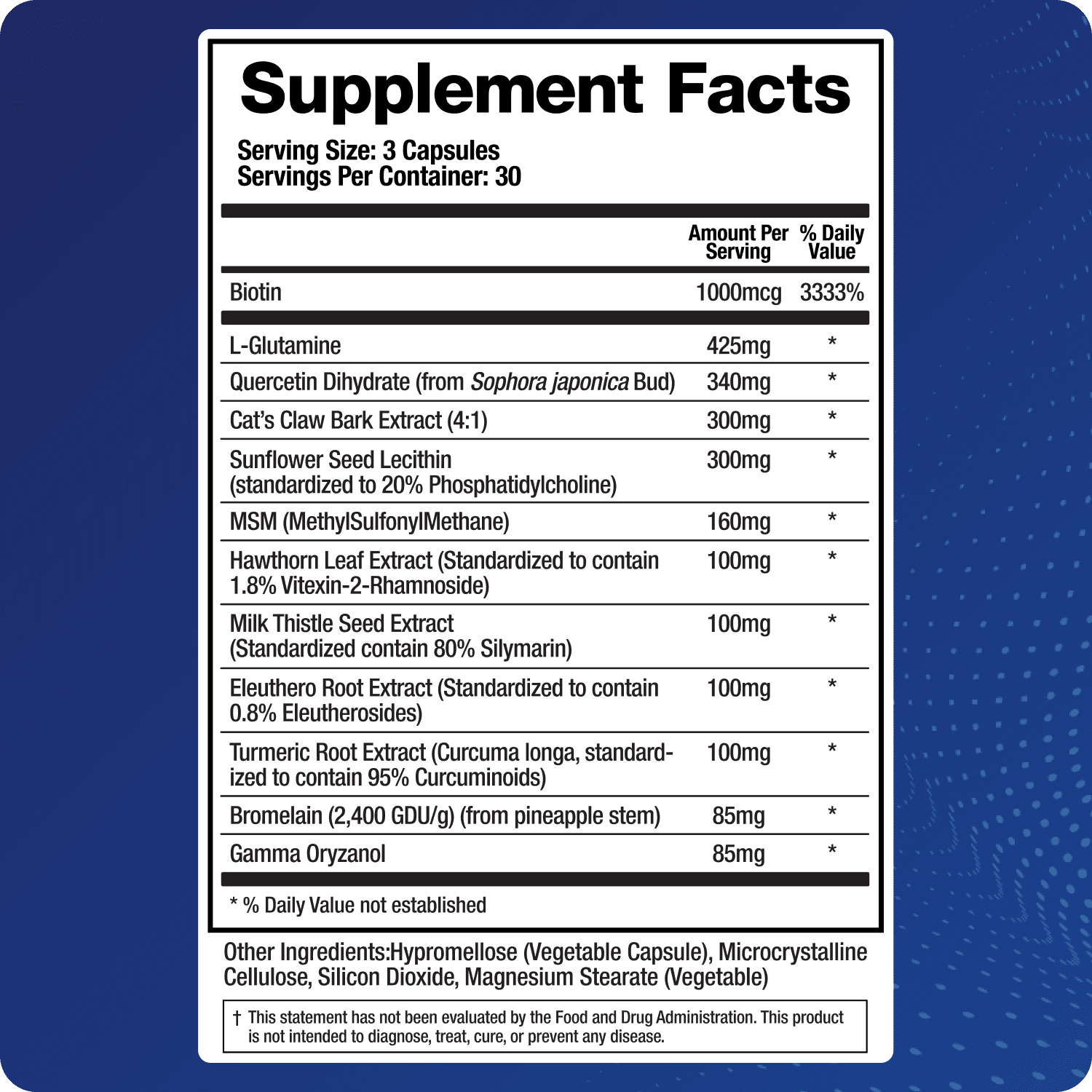 BioMatrix Leaky Gut, IBS Supplement w/ L-Glutamine, Turmeric Root - Support Mucosa | 90 Caps