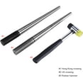 thumbnail image 4 of Ring Sizer Mandrel, Ring Sizer Mandrel Measuring Tool Steel Ring Sizing Gauge Sizers Set Rubber Jeweler'S Mallet Hammer Metal Finger Size Stick Wire Wrap Rings Tools(Rubber hammer), 4 of 5