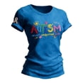 thumbnail image 3 of Autism Awareness Shirt Autism Accept Understand Love Round Neck Short Sleeves T-shirt for Women Blue XXL, 3 of 3