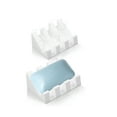 thumbnail image 4 of soap dish，bar shower soap holder for shower wall，shower soap dish kitchen soap tray，Silicone, white two-pack, 4 of 6