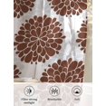 thumbnail image 6 of Sheer Curtains 45 Inch Length, Brown Dahlia Semi Sheer Curtains Light Filtering Window Treatment, Vintage Abstract Grey Flowers Floral Privacy Voile Drapes for Living Room Bedroom 52x45 Inch, 6 of 7