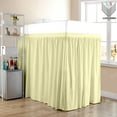 thumbnail image 2 of LuckShree Twin-XL Bed Skirt for Dorm Room - Egyptian Cotton 600-Thread-Count - Ivory, 32" Drop, 2 of 7