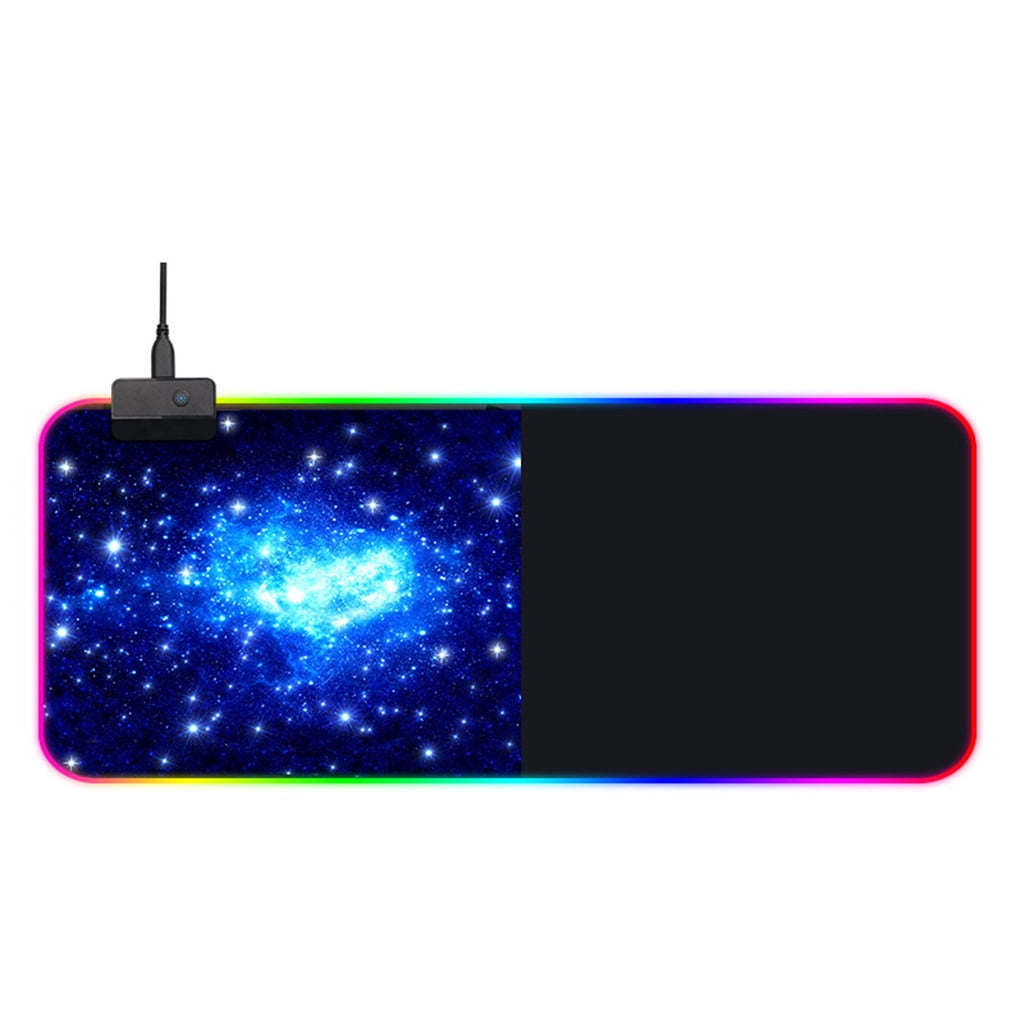 RGB Large Colorful LED Lighting Keyboard Mat Gaming Mouse Pad for Computer, Mouse