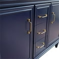 thumbnail image 3 of 49 in. Double Wooden Vanity Blue with White Carrara Round Sink, 3 of 12