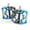 Black-Blue, variant on BUCKLOS Mountain Bike Pedals, CNC Machined Aluminum Flat Bike Pedals with DU Bearings, Anti-Slip Bicycle Platform Pedals with Reflective Strips for MTB, Road Bike, BMX & Commuting