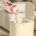 thumbnail image 6 of Hvmvliv Automatic Trash Can Smart Trash Can Kitchen Bathroom Touchless Trash Can Sensor Garbage Can With Lid Trash Bin For Bedroom, Office Beige, 6 of 7