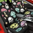 thumbnail image 4 of Chririnla Funny Mushroom Skull Print Car Seat Covers 2 Piece Set Front Seat Protector Case for Mens Anti-Slip Waterproof Cars Cushion Covers Fit Most Vehicle/Cars/Sedan/Truck, 4 of 7