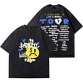 thumbnail image 2 of Junior H Sad Boyz Live And Broken Tour Wash T-Shirts Women Men Cotton Short Sleeve Tee, 2 of 6