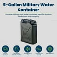 thumbnail image 2 of Scepter 5 Gallon 20 Liter Water Container, Heavy Duty Military Style, Black, 2 of 9