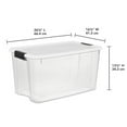 thumbnail image 5 of Sterilite 116 Quart Storage Tote, 4 Pack, & 70 Quart Storage Tote, 4 Pack, 5 of 10