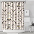 thumbnail image 2 of Wildflower and Garden Butterfly Shower Curtain, 72x84 Polyester, Romantic Farmhouse Floral Style with Hooks, 2 of 5