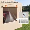 thumbnail image 3 of LAUSAINT HOME 10'x20' Carport, Heavy Duty Car Canopy with Roll-up Windows, Khaki, 3 of 11