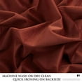 thumbnail image 7 of Rust Curtains 108 inches Long, Super Soft Heavy Thick Velvet Drapes Room Darkening Privacy Window Door Curtain Panels for Bedroom/Dining Room, W52 x L108, 2 Panels, 7 of 7
