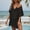 Black, variant on Bathing Suit Cover Up for Women V Neck Short Sleeve Crochet Swimsuit Cover Up Oversized Hollow Out Lace Beach Tunic Khaki One Size