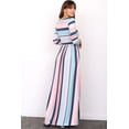 thumbnail image 4 of Pink & Mint Stripe 3/4 Sleeve Maxi Dress_Plus, 4 of 4