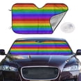 thumbnail image 2 of Haiem Colorful Glitter Rainbow Car Windshield Sun Shade - Blocks UV Rays Sun Visor Protector, Sunshade to Keep Your Vehicle Cool, Universal Fit SUV Van Sedan-, 2 of 7