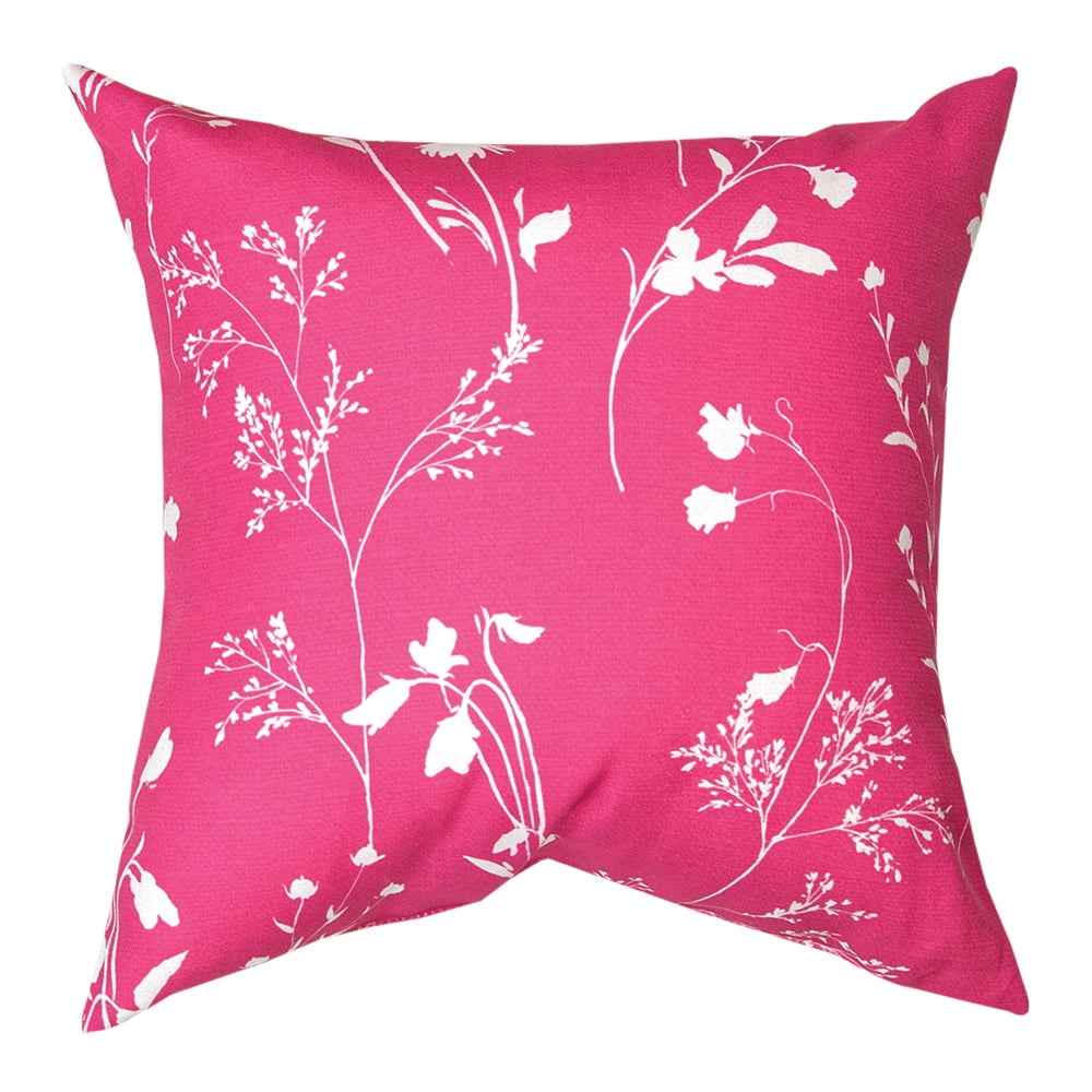 Obviously Pink Floral Climaweave Pillow 18" Indoor/Outdoor