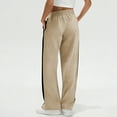 thumbnail image 6 of TrendOFT Oversized Wide Leg Sweatpants Women Baggy Casual Side Striped Track Pants Y2k Cute Lounge Baggy Palazzo Pants Beige XXL, 6 of 7
