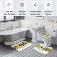thumbnail image 6 of Bees Loves Bathroom Rugs Set Vintage Country Yellow Bee Plaid Dot Love Floral Yellow Non Slip Absorbent Soft Bath Mats 3 Piece Set with Bathroom Rug, U-Shaped Floor Mat, Toilet Seat Cover Small Size, 6 of 9