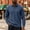 11-Blue, variant on Long Sleeve Shirt for Men Ribbed Collared Three Button Placket with Contrast Elbow Patches and Ribbed Cuffs Relaxed Fit Casual Pullover Top for Work Travel Golf and Everyday Style