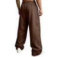 thumbnail image 6 of Domuza Mens Relaxed Fit Sweatpants, Elastic Drawstring Waist with Pockets, Casual Lounge Pants for Travel and Gym Coffee L, 6 of 6