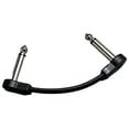 thumbnail image 3 of Cable de Pedal de efecto de guitarra perfke 1/4 macho 10cm negro, 3 of 7