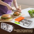 thumbnail image 2 of Soporte para comidas MACTANO de acero inoxidable con doble compartimento, 3 piezas, 2 of 7