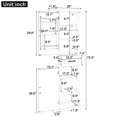 thumbnail image 2 of Tall Bathroom Storage Cabinet, Freestanding Storage Cabinet with Two Doors and Adjustable Shelves, Door Shelve Design, MDF Board with Painted Finish, White, 2 of 15