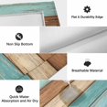 thumbnail image 5 of Farmhouse Aqua Brown Outdoor Rug 4x6 Ft, Non Slip Washable Area Rug, Vintage Wooden Striped Patio Rugs Carpet Runner, Large Floor Mat for Indoor/Outdoor Deck Porch Camping, 5 of 8