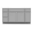 thumbnail image 5 of Vanity Art 60" Freestanding Bathroom Vanity Cabinet without Top in Gray, 5 of 6