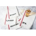 thumbnail image 4 of Contemporary Home Living Beer Pub Cotton Kitchen Dish Towels - 18" - White and Red - Set of 4, 4 of 7