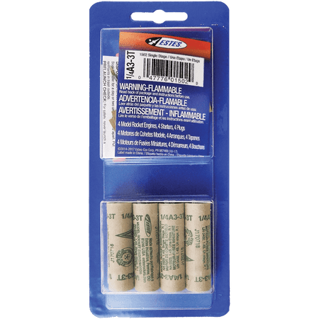 Estes 1/4A3-3T Mini Model Rocket Engine Pack - Includes 4 Engines with Starters & Plugs (1502) price history on PriceWatchPro