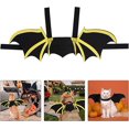thumbnail image 4 of Cats Puppy Dogs Costume Cosplay Clothing Costume Black Yellow Bat Wing Halloween Party for Pet Decoration Clothes Bat Wing Clothes Pet Clothes Hangers Metal, 4 of 5