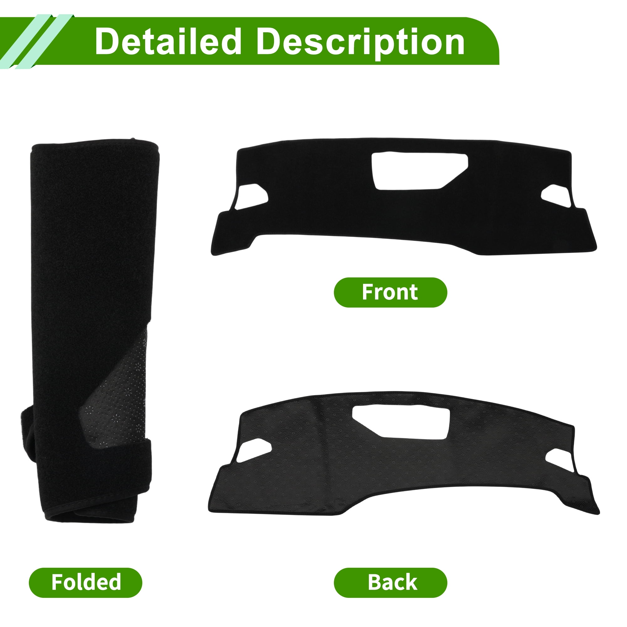 Unique Bargains Dashboard Cover for Nissan Kicks 2025 Dash Cover Mat Carpet Center Console Dash Cover Mat Car Interior Sunshield Protector Pad Polyester Black 1 Pc