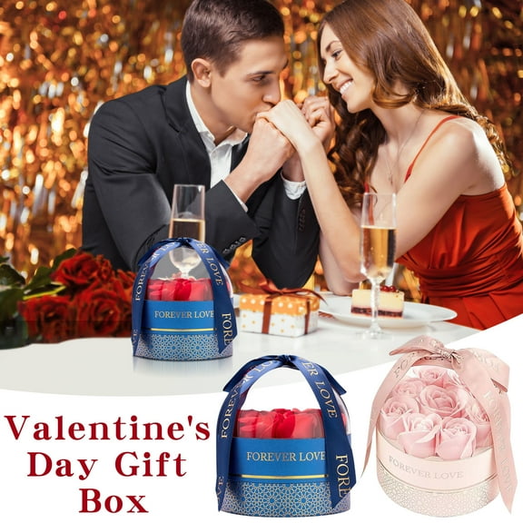 Viflosae Qixi Valentine's Day Gift Box Cylinder Rose Jewelry Birthday Gift Box Ring Necklace Earnail Jewelry Box Valentines Day Gifts