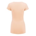 thumbnail image 3 of Made by Johnny Women's Basic Fitted Short Sleeve V-Neck T Shirt XXXL PEACH, 3 of 6
