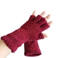 thumbnail image 4 of Daznico Kids Extra Long Wrist Fingerless Mittens Thermal Knitted Winter Warm Half Finger Gloves for Boys Girls, 4 of 4