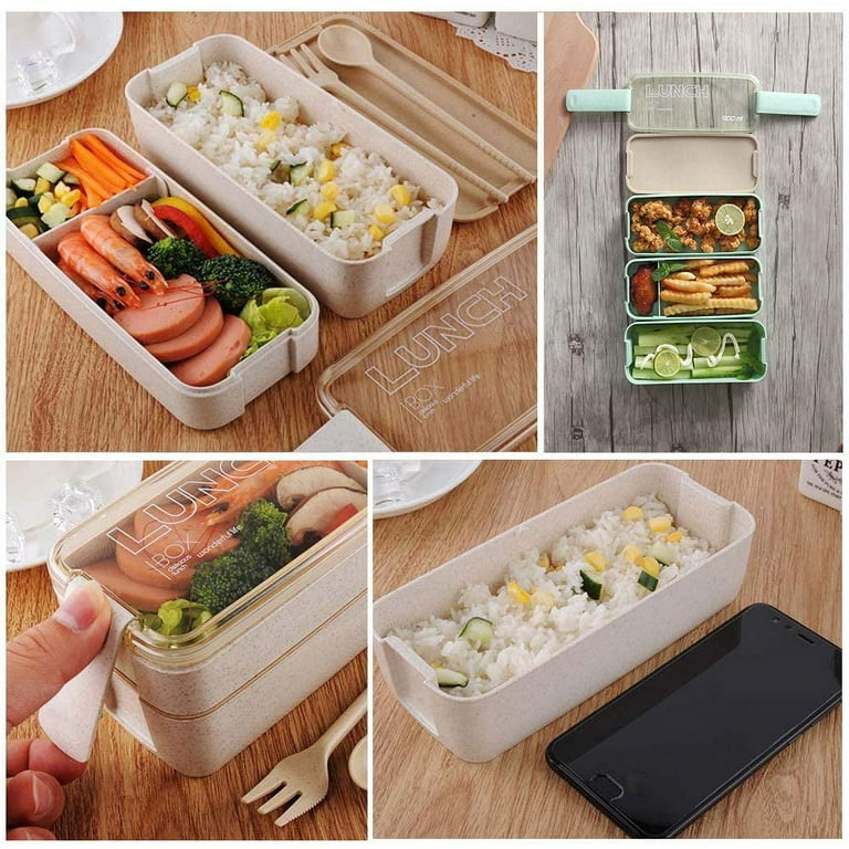 Lunch Container Bento Lunch Box for Adults - Stainless Steel Food  Containers for Food Lunch Box Meal Prep Containers Reusable Lunch Box  Plastic 