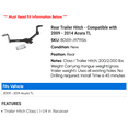 thumbnail image 2 of Rear Trailer Hitch - Compatible with 2009 - 2014 Acura TL 2010 2011 2012 2013, 2 of 4