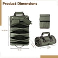 thumbnail image 5 of 600D Oxford Roll Up Tool Bag, Heavy Duty Tool Roll Organizer with 4 Fixed Large Compartments, 2 Detachable Pouches, 5 Pockets, Portable Toolbag for Electrician, Mechanic, 5 of 6