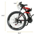 thumbnail image 4 of UBesGoo Folding Mountain Bike Shimano 21-Speed, with 26 inch Wheels, Red&Black, 4 of 9