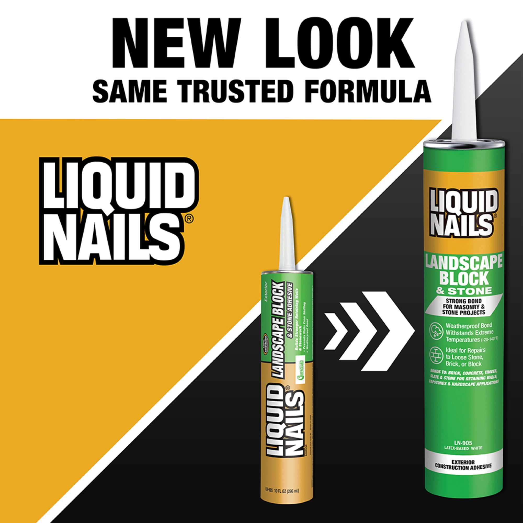 Liquid Nails Landscape Block, Stone and Timber 10 oz. White Exterior Retaining Wall Adhesive