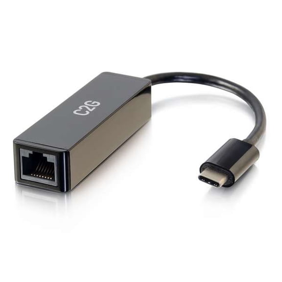 C2g Usb C To Gigabit Ethernet Adapter - Network Adapter - Usb-c - Gigabit Ethernet X 1 - Black