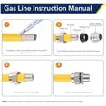 thumbnail image 4 of 33ft 1/2 inch CSST Flexible Yellow Propane Gas line, Corrugated Stainless Steel 304 Hose, with Total 4 Male Adapter Fittings, Natural Grill Pipe kit, 4 of 6