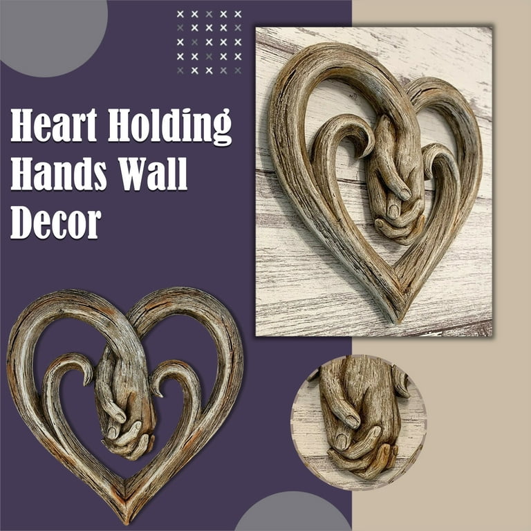 Decor Home Decor Wall Heart Hands Decorative Sculpture Holding Art