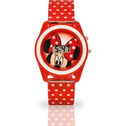 Disney Minnie Mouse Female Child LCD Watch with Light-Up Cut Out Hearts in Pink (MN1567WM)