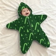 thumbnail image 2 of YunPes Baby Starfish Onesie Full-Zip Soft Plush Footie Jumpsuit Cartoon Graphic One Piece Infant Halloween Christmas Outfits Wearable Blanket, 2 of 5