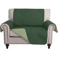 thumbnail image 1 of Reversible Chair and a Half Cover&Chair and a Half Covers,Slipcovers for Chair and a Half, Chair and a Half Covers,Pet Cover for Chair and a Half (Chair and a half: HunterGreen/Sage), 1 of 6