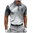 thumbnail image 2 of Zylanna Men's Polo Shirts, Quick-Dry Moisture Wicking Casual Short Sleeve Performance Tops for Golf Gray, 2 of 6