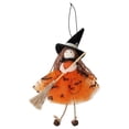 thumbnail image 2 of Hangable Witch Doll Ornament | Halloween Small Witch Figurine with Gauze Skirt,Sorceress Doll with Broom,Halloween Hanging Decoration,for Haunted House Room Door and Window Decoration, 2 of 8